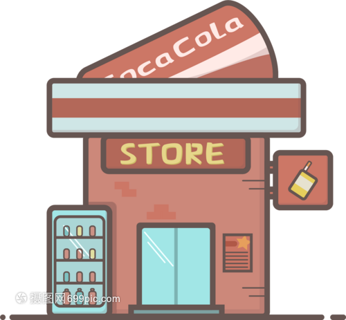 扁平化便利店卡通图标UI设计指南